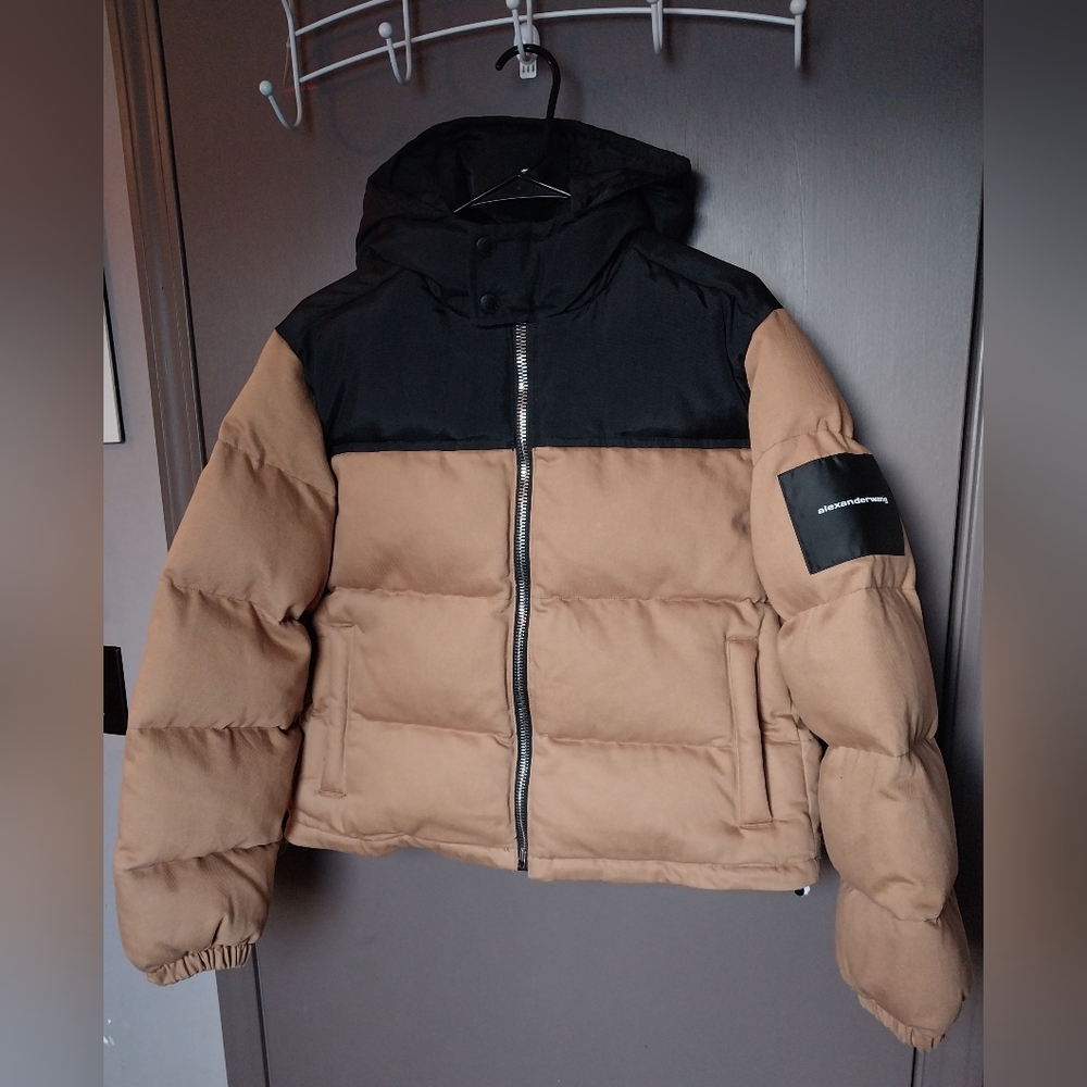 Alexander Wang Black and Tan Colorblock Jacket